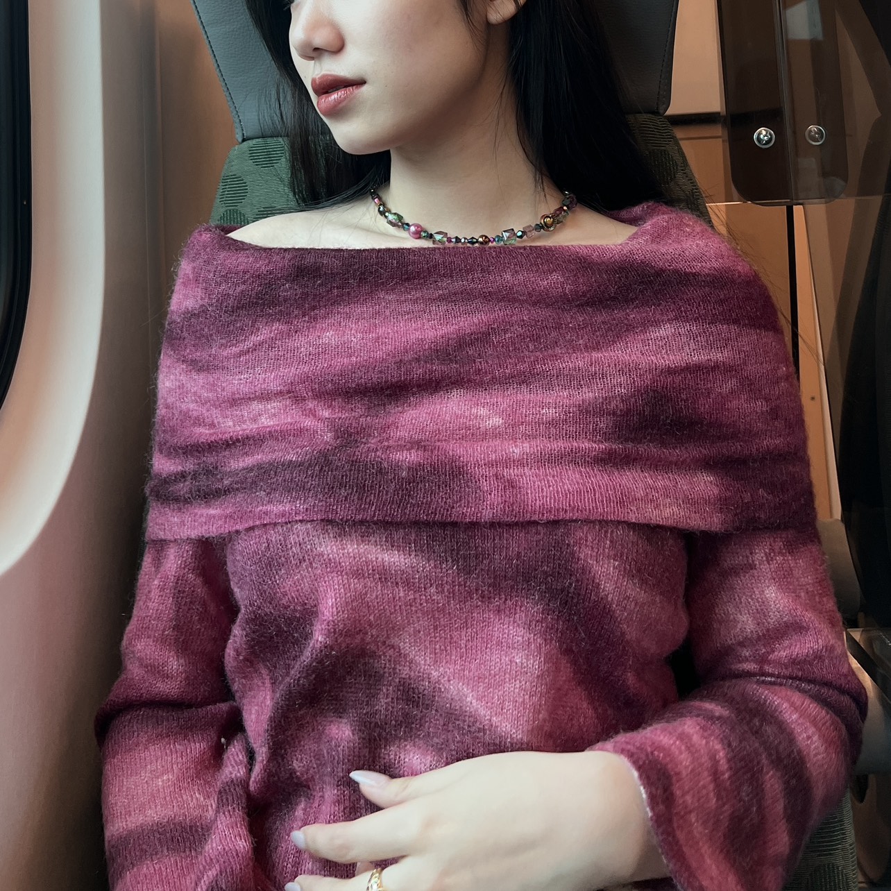 Mohair Blend Turtleneck Sweater in Pink image indicator(3)