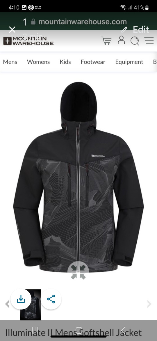 MOUNTAIN WAREHOUSE MEN'S JACKET. Brand New (M&L)