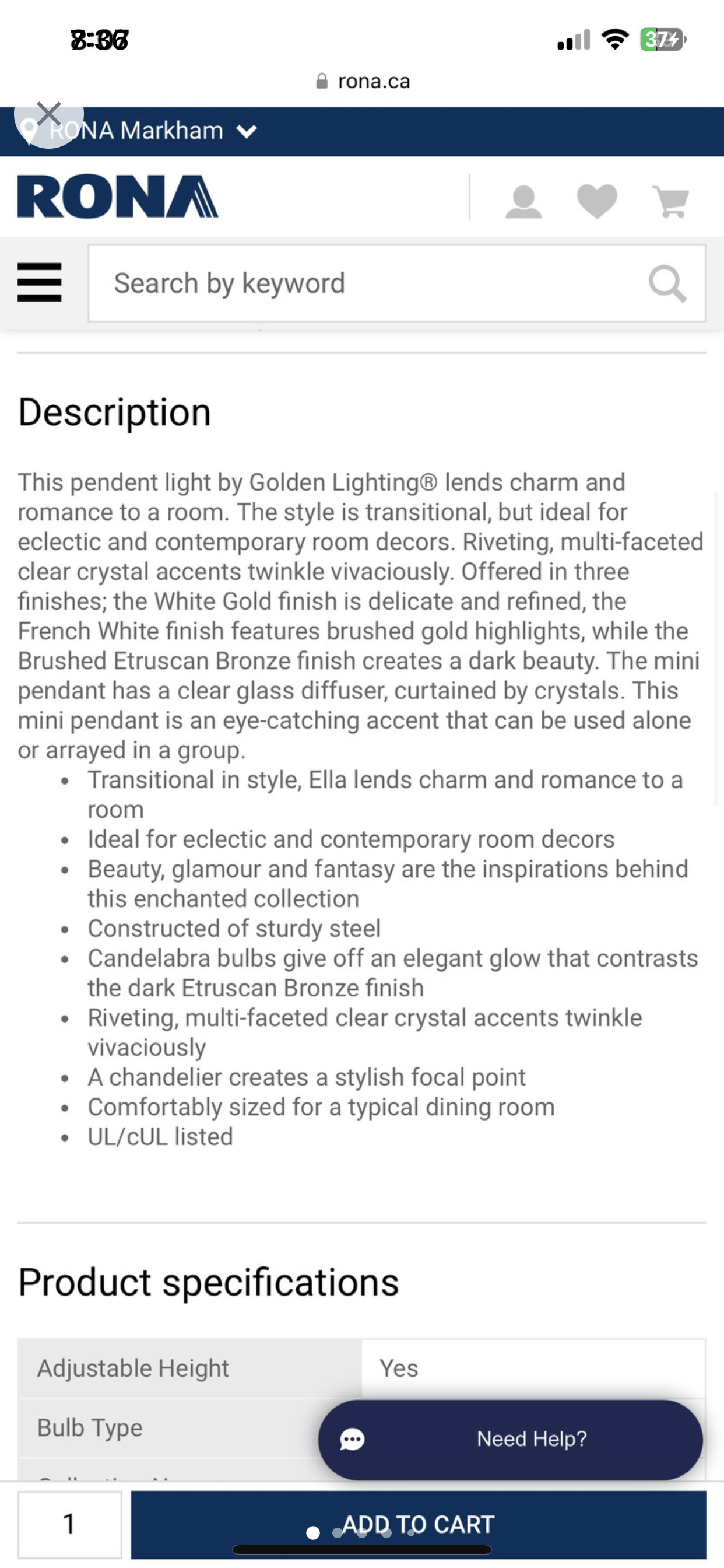 Pendant light image indicator(5)