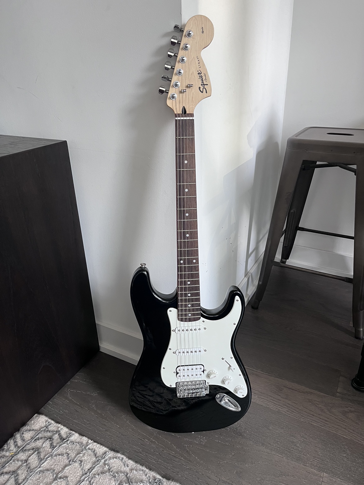 Fender Squier Strat Electric Guitar in Black