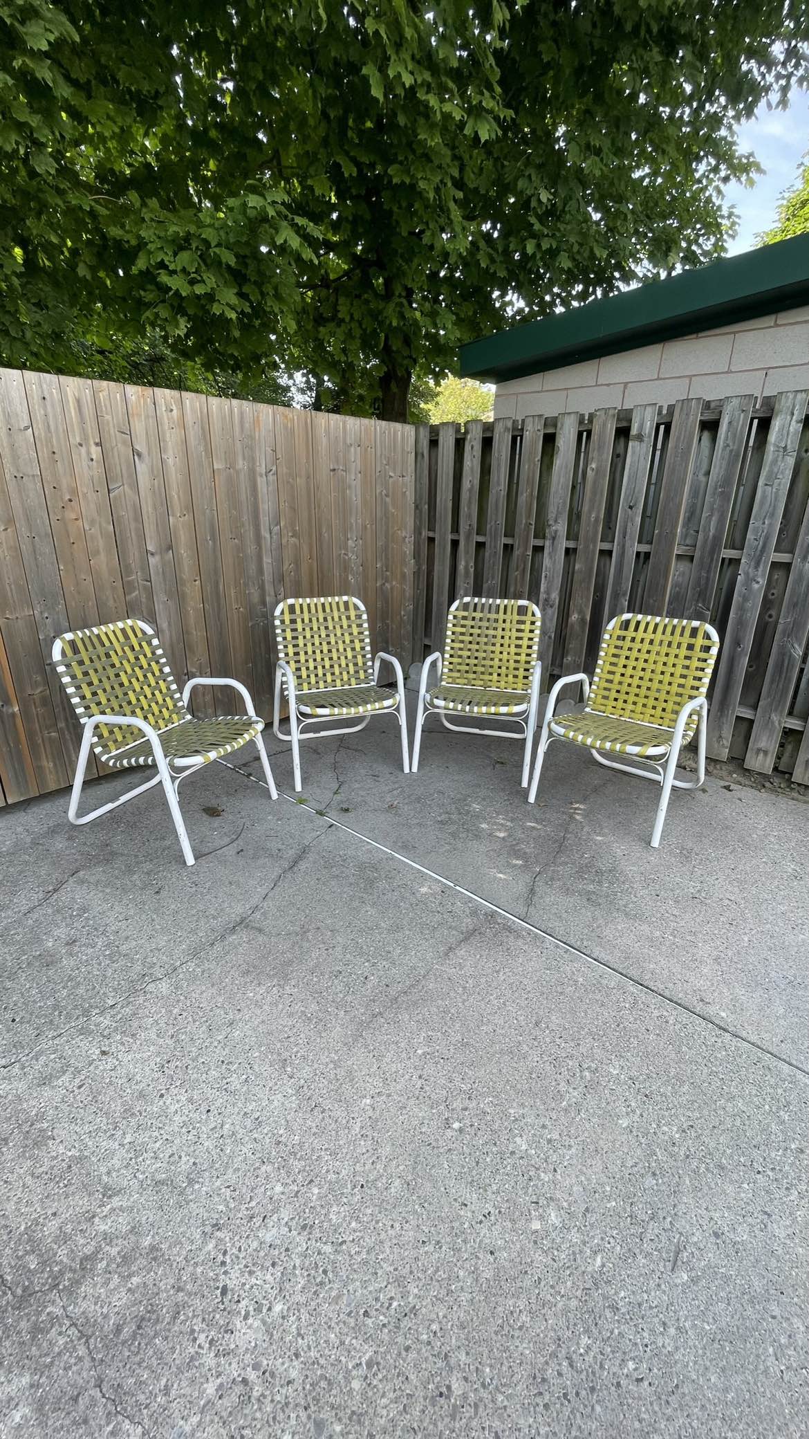 4 vintage retro 70s patio/pool/lawn chairs