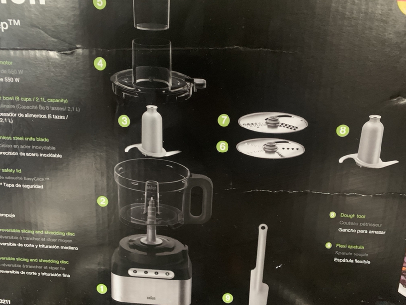 BRAUN FOOD PROCESSOR OPEN BOX WITH WARRANTY - photo 4