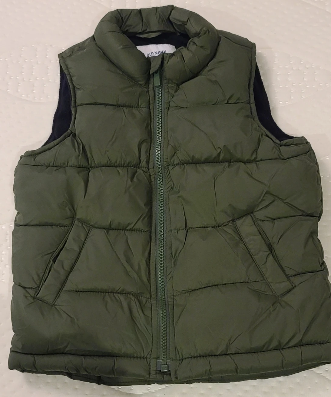 Boys or Girls Army Green Puffer Vest - Size 5T thumbnail