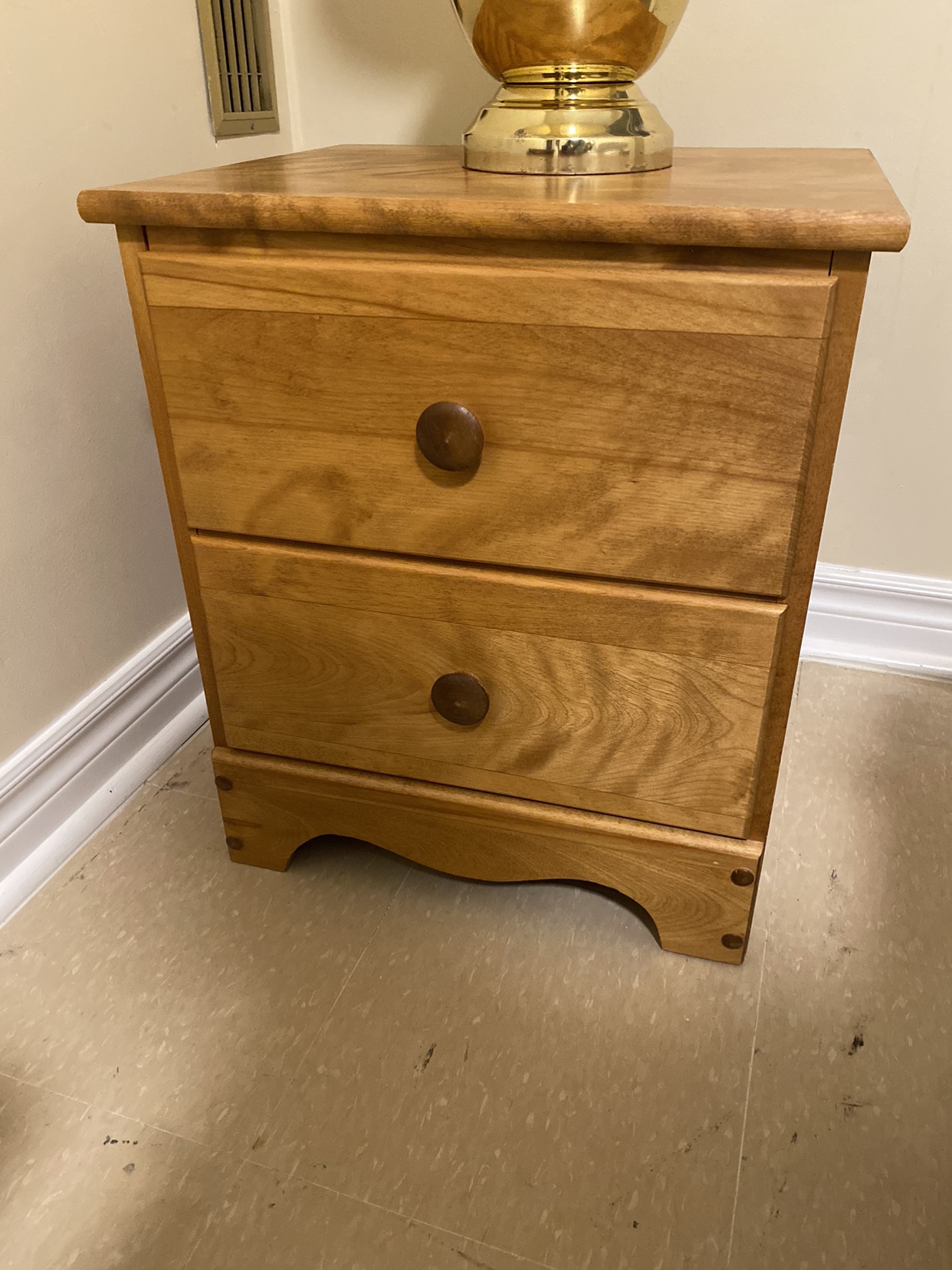 Wood night stand with drawers - photo 2