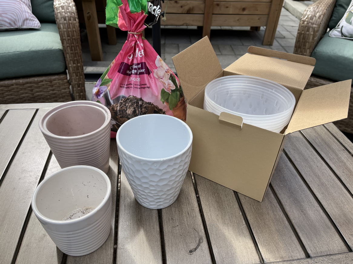 Orchid repotting items