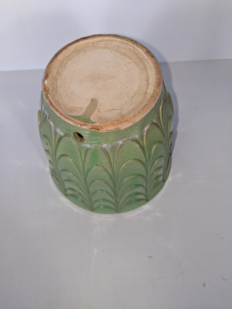 Green ceramic flower pot image indicator(4)