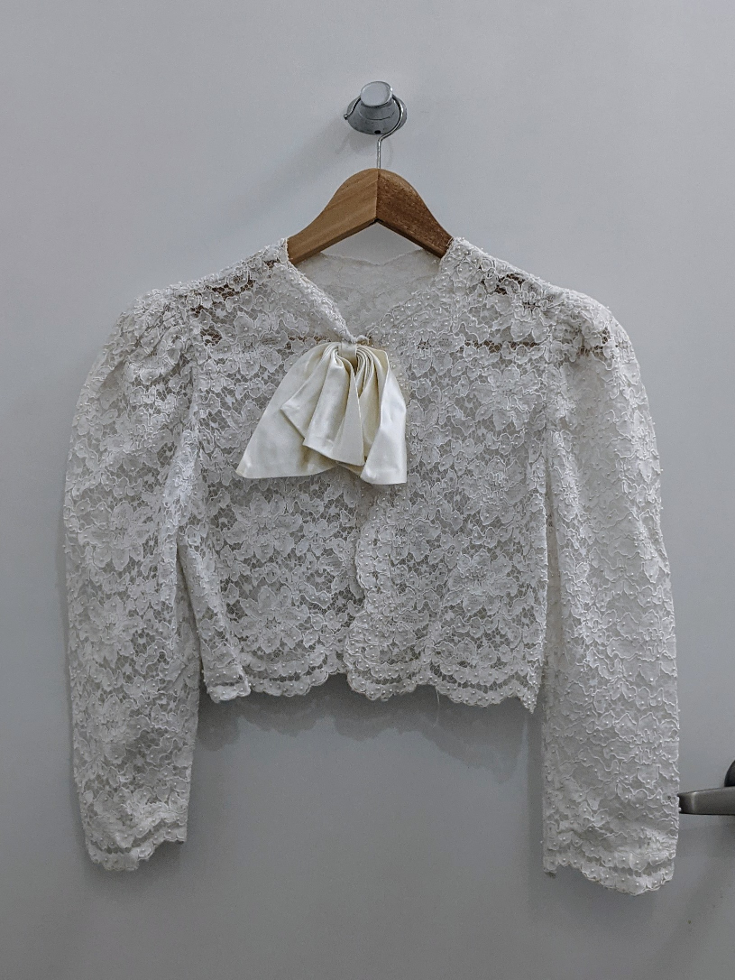 ARMANDO GIRON vintage pearl beaded lace wedding dress set - photo 5