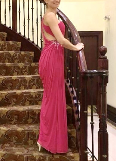 Hot pink gala dress image indicator(2)