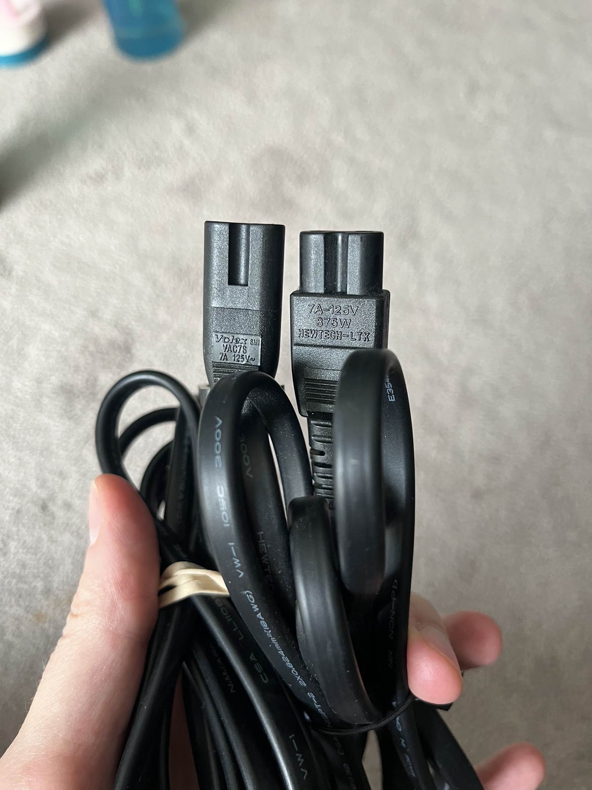 2 7A125V cords $2 thumbnail
