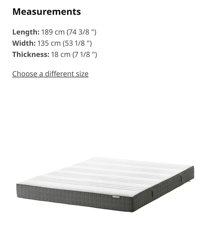 IKEA MORGEDAL Mattress (Full size) - photo 2