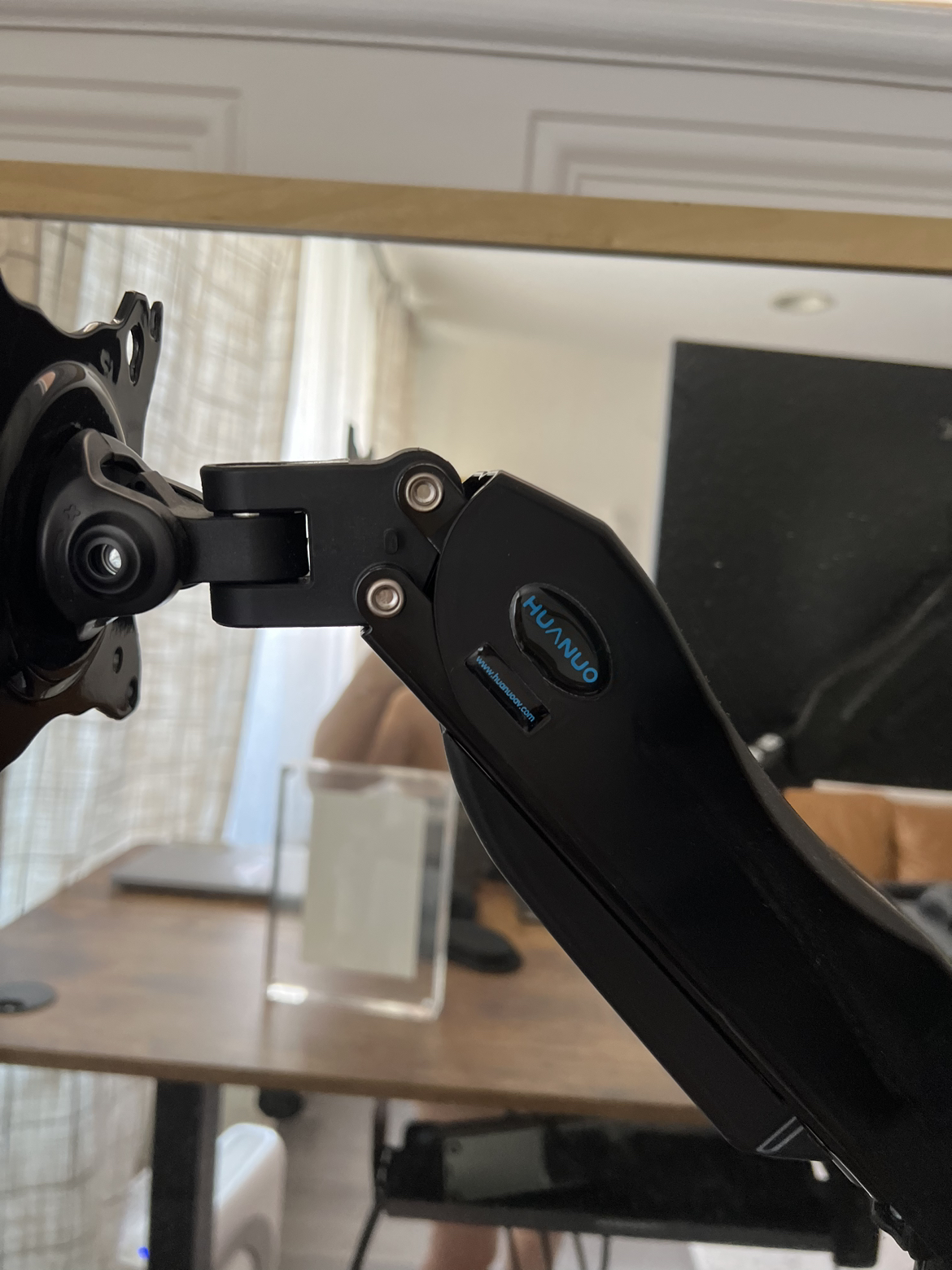 Used Dual Monitor Stand, Adjustable Spring Mount image indicator(4)