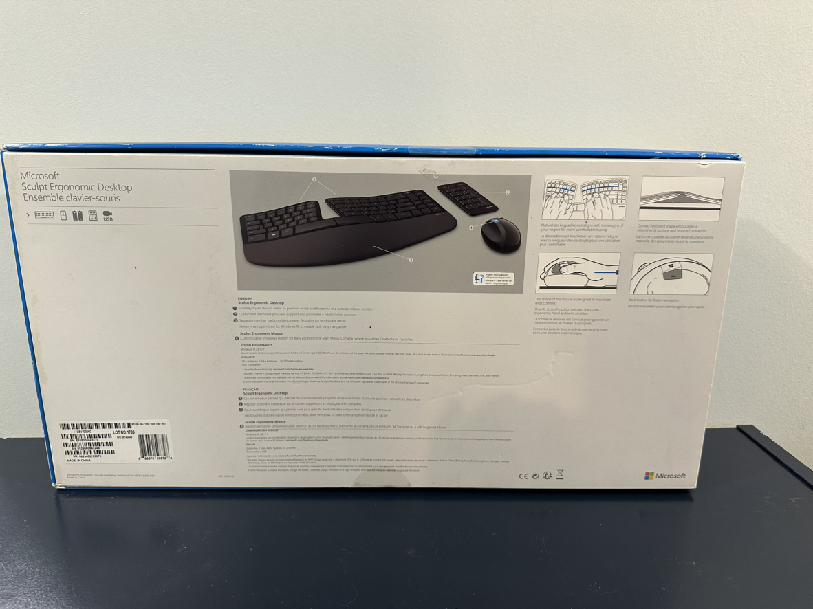 Microsoft Ergonomic Desktop Keyboard & Mouse Bundle, English - photo 2