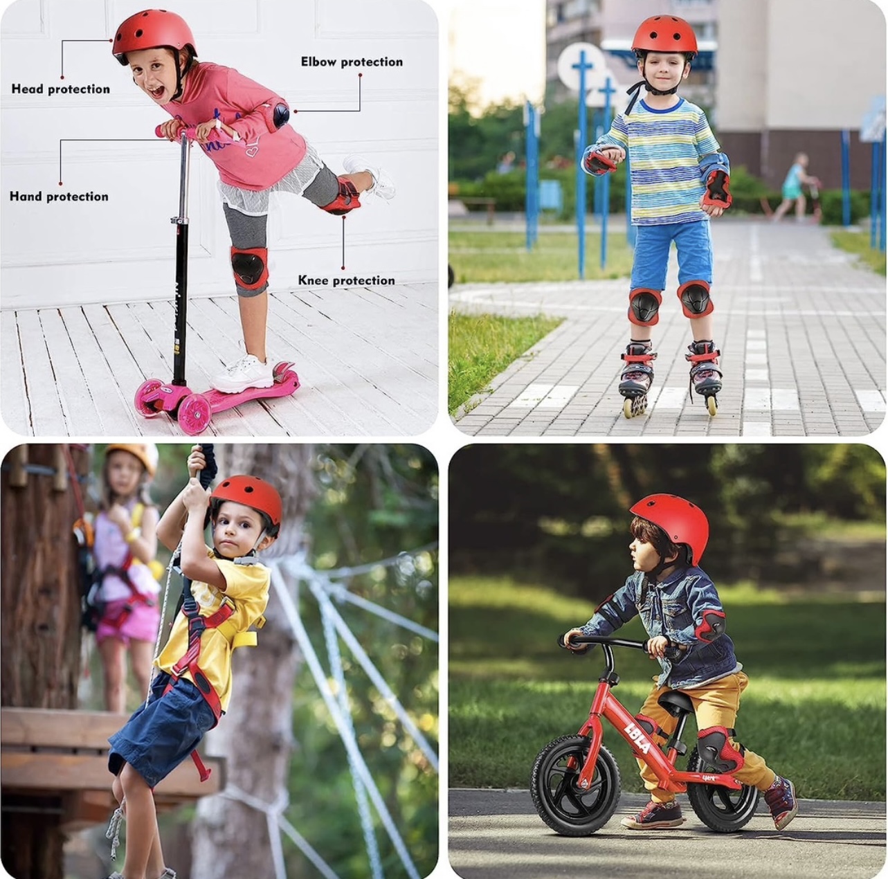 Brand new Children's helmet 7-piece adjustable protective set - photo 5