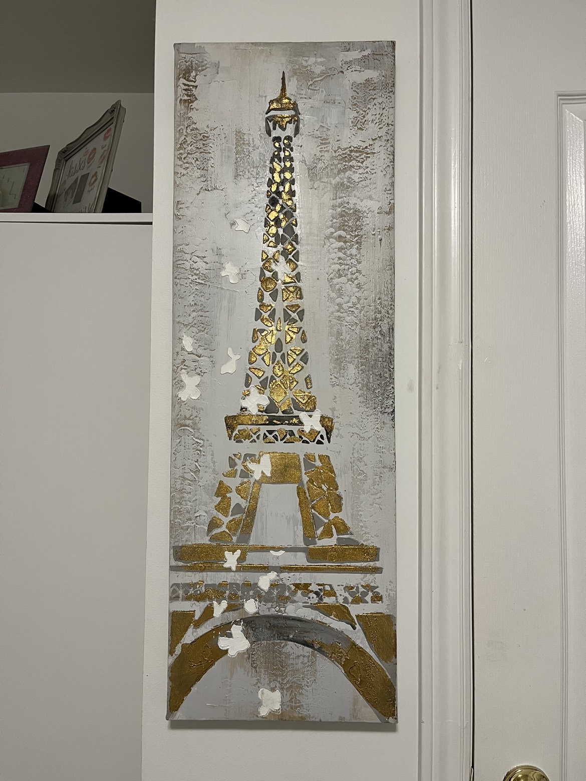 Eiffel Tower textured print art