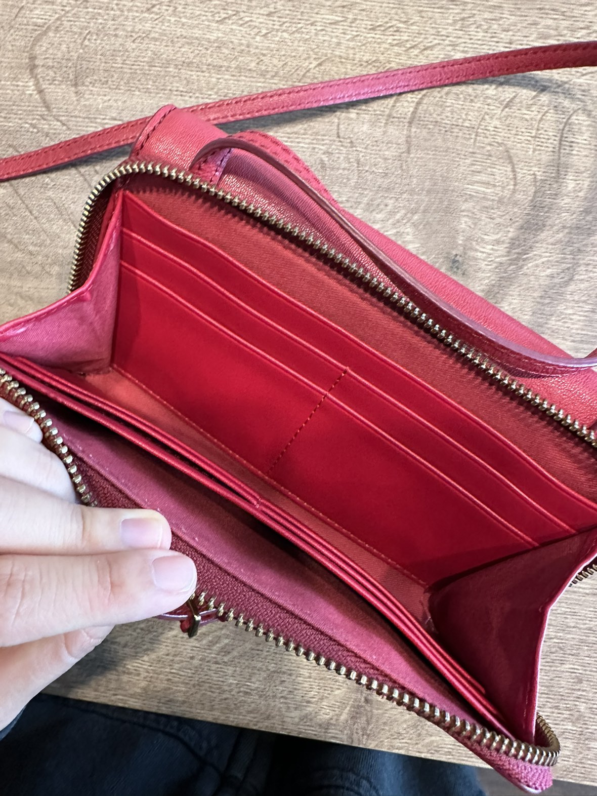Fossil Crossbody Red Leather Bag - photo 4