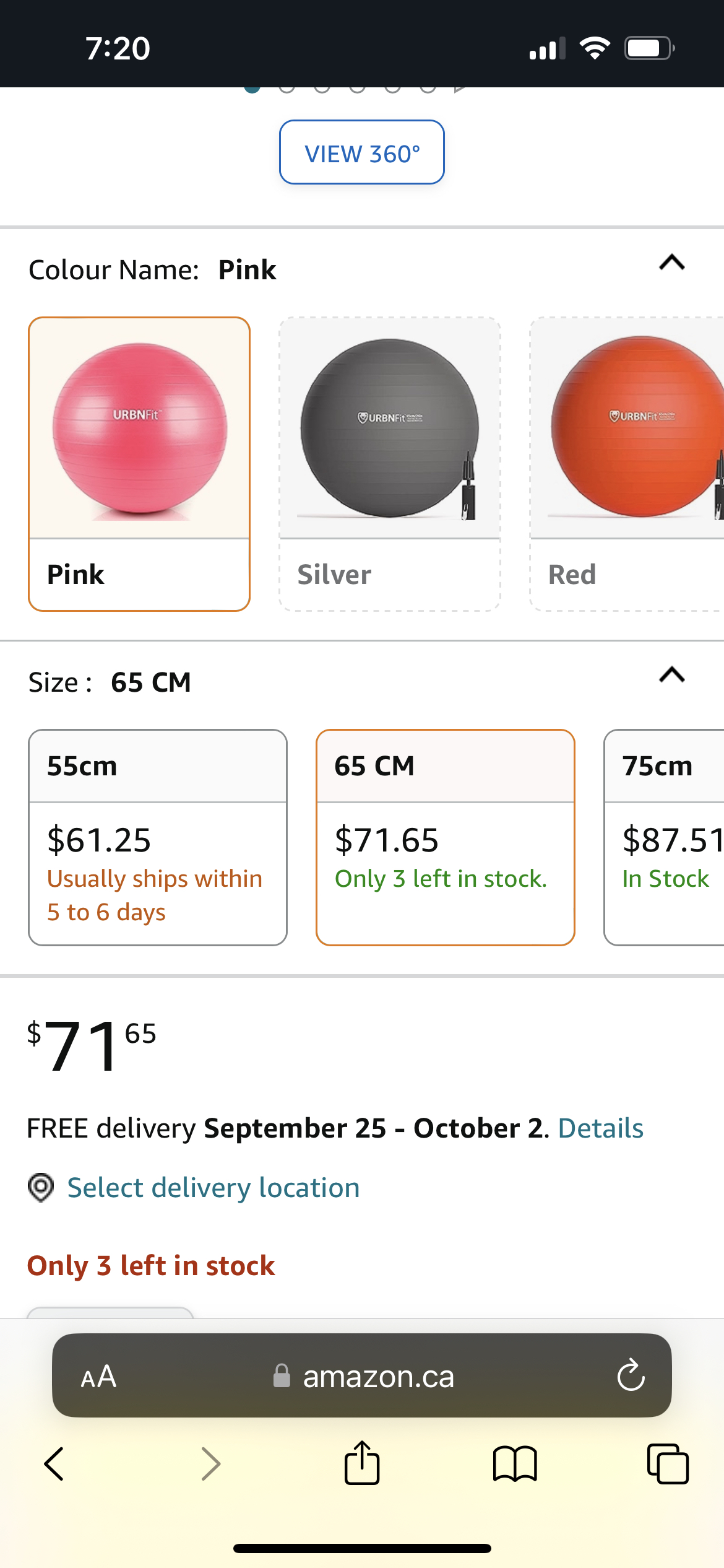 URBNFit Exercise Ball image indicator(7)