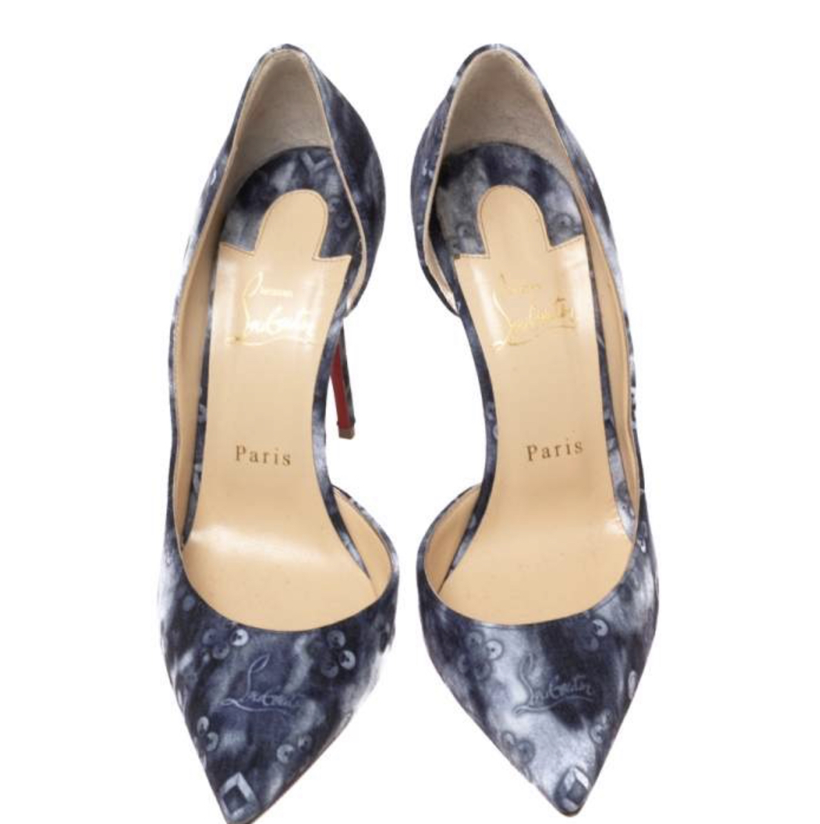 Christian Louboutin Tri-Colour Denim Pumps image indicator(3)