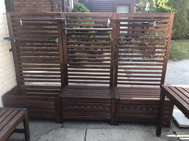 IKEA privacy screen with bench thumbnail