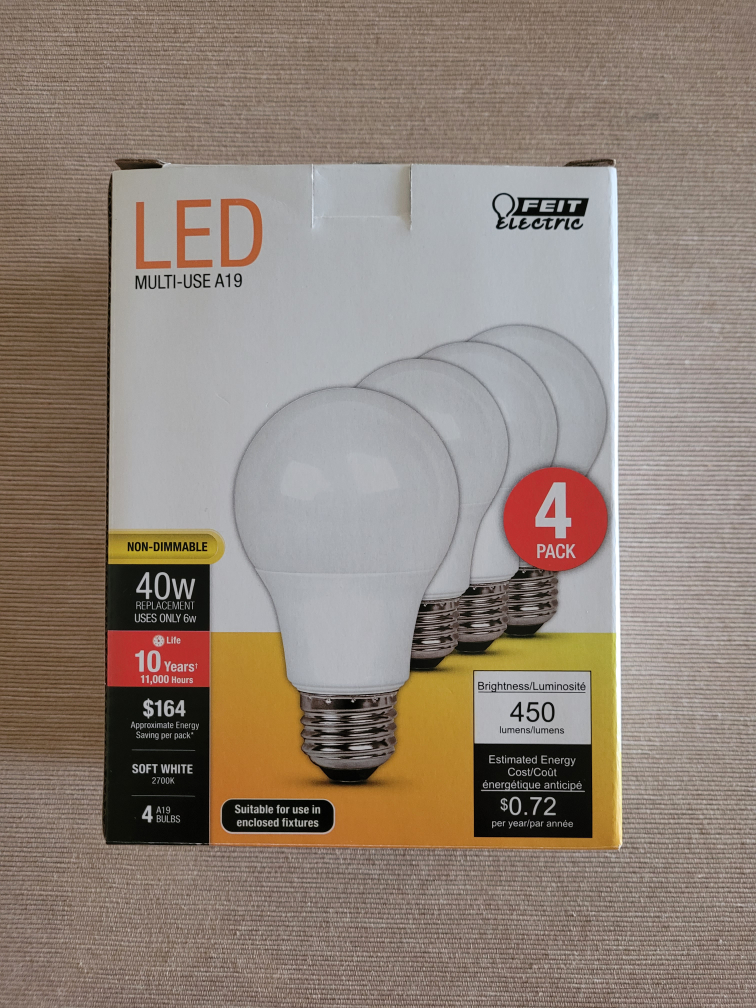 New 40W LED light bulbs (pack of 4)