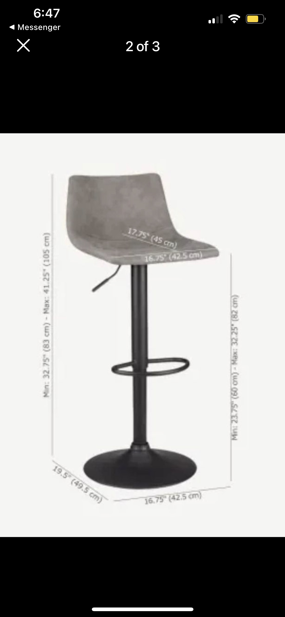 Set of 2 island table chair/ bar chair - photo 4