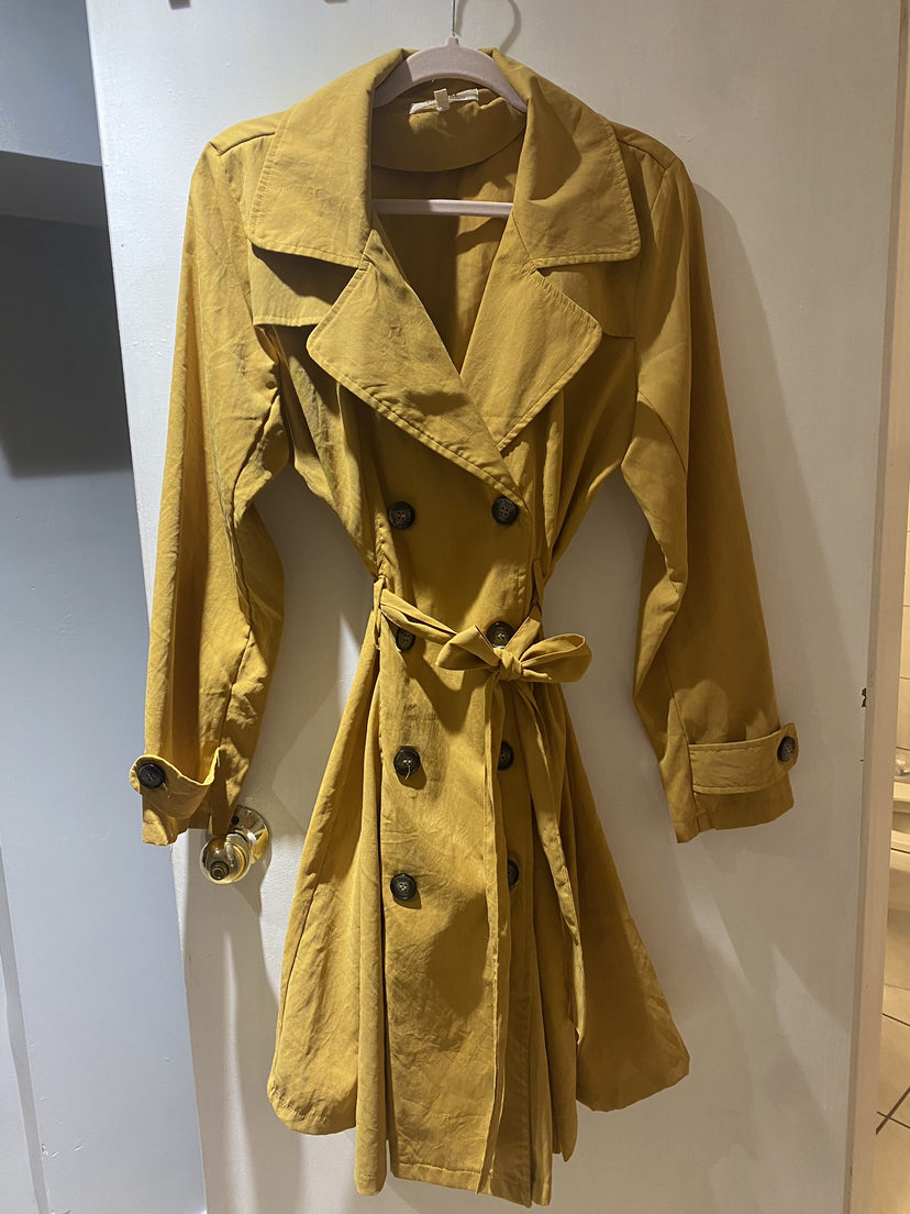 Mustard Yellow light Trench Coat - size XL - photo 3