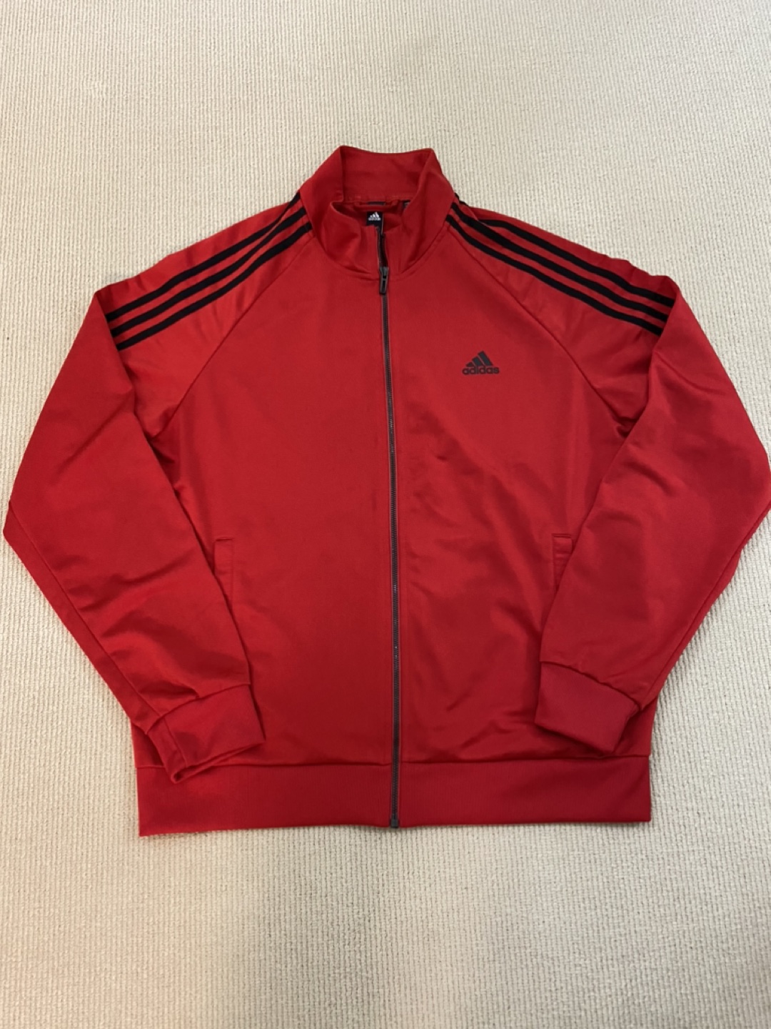 Men’s Adidas Track Jacket Red Size Large