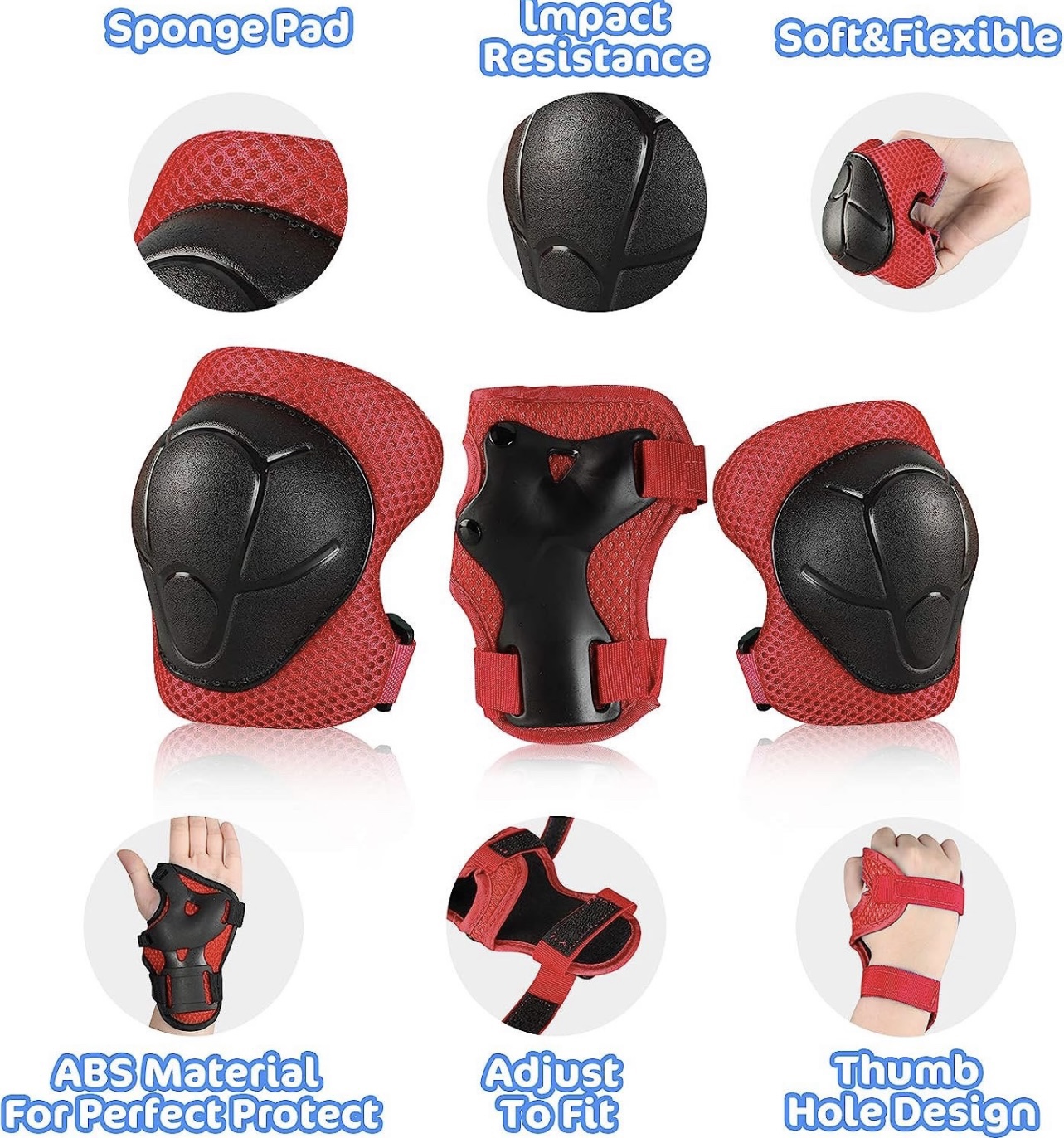 Brand new Children's helmet 7-piece adjustable protective set - photo 2