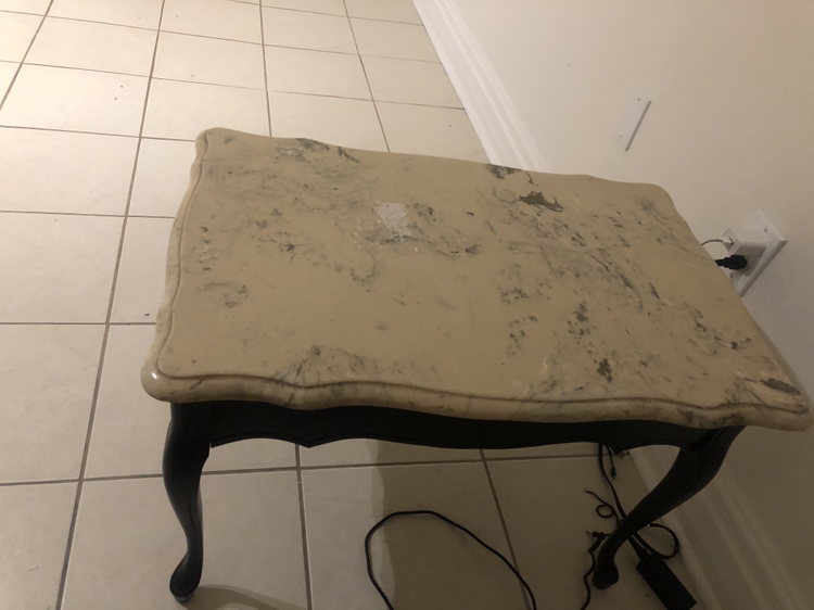 Granite side table