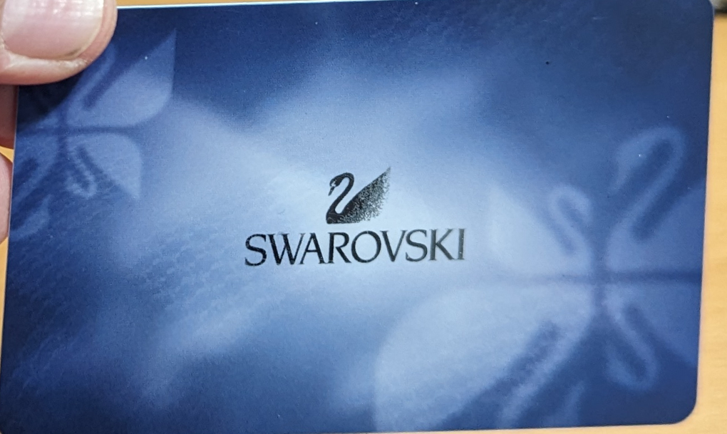swarovski gift card worth $117.52