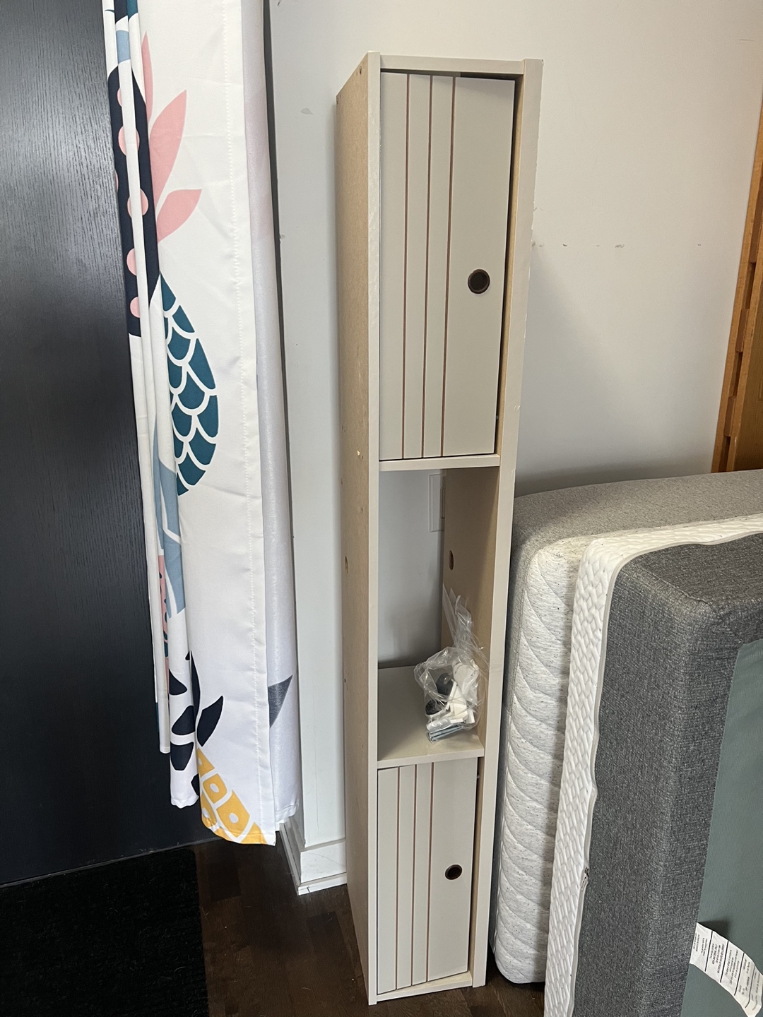 Wall Mounted Entertainment Center in Off-White image indicator(4)