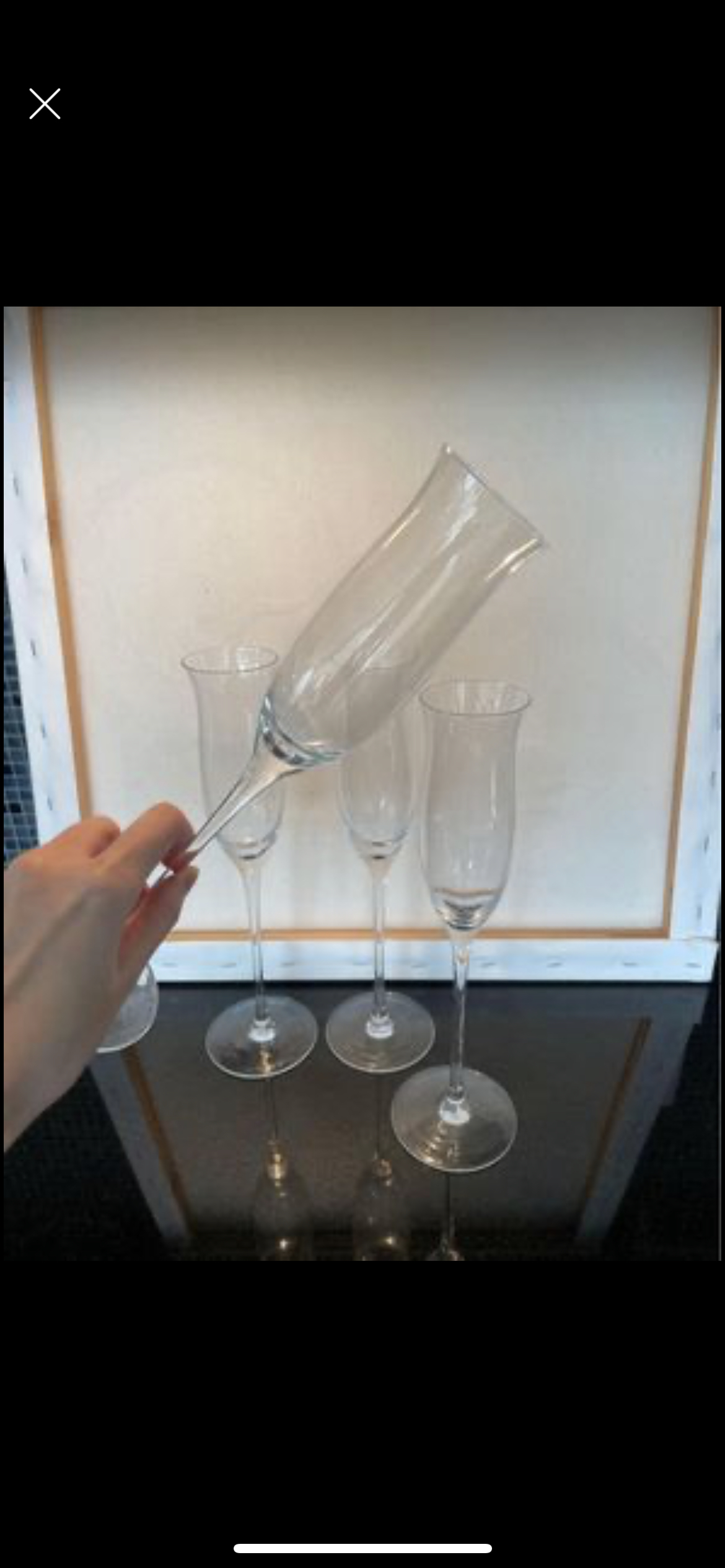 4 champagne glasses w/ box - photo 4