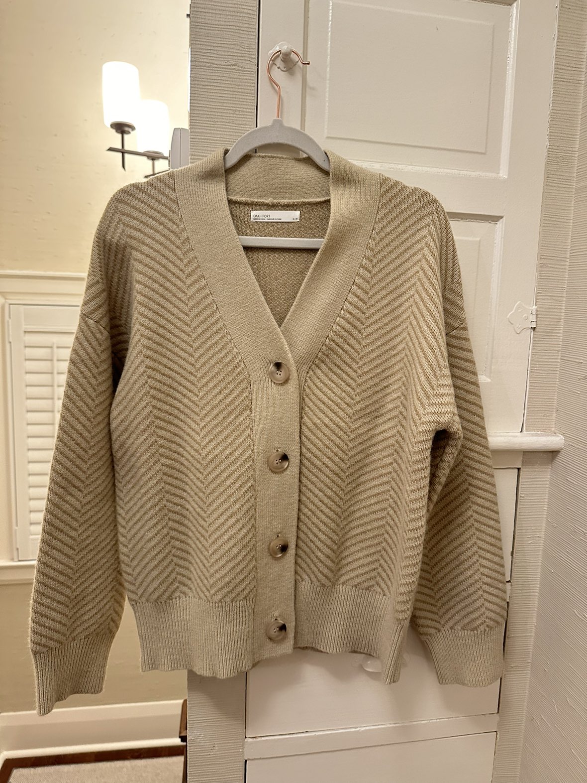 Oak + Fort thick cozy oversized cardigan (xs) thumbnail