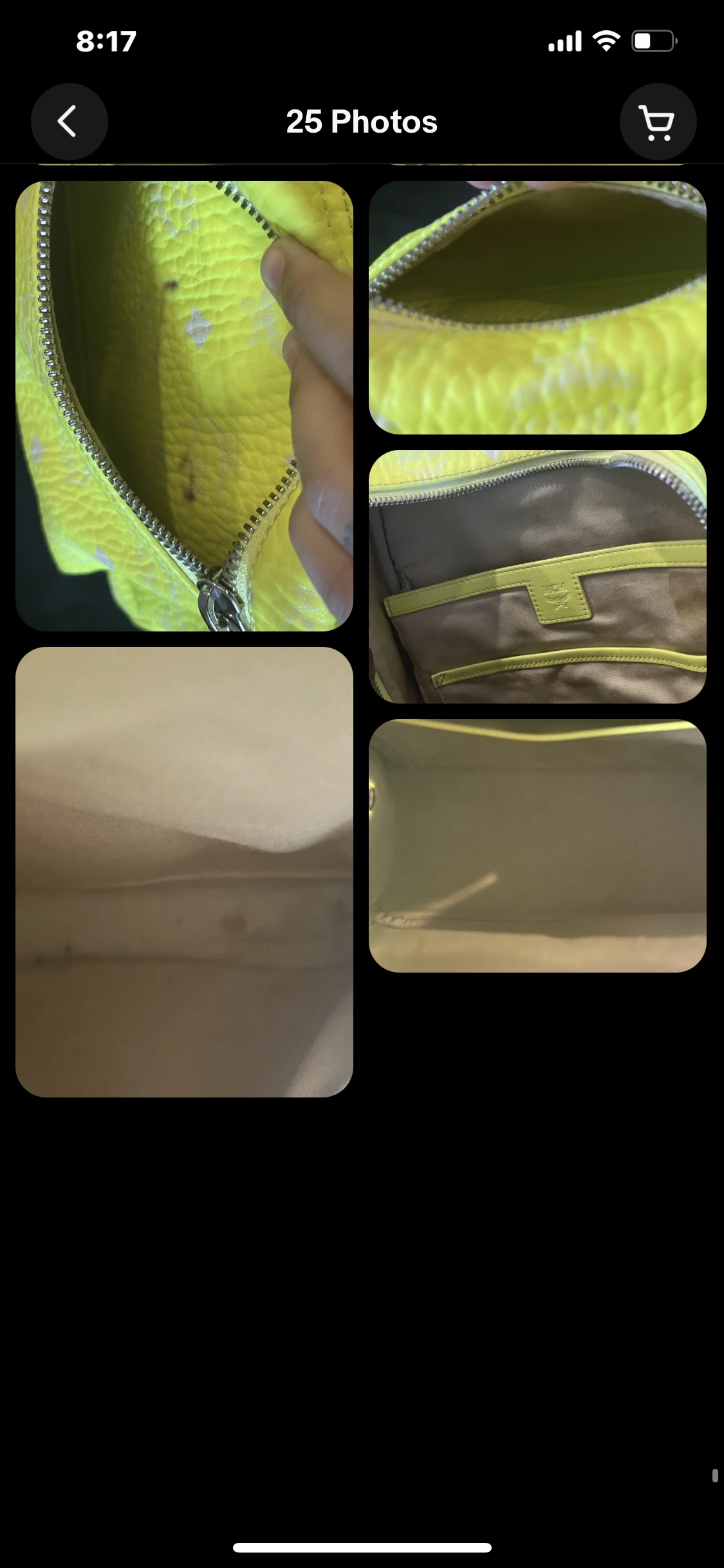 MCM VISETOS NEON YELLOW BACKPACK image indicator(5)