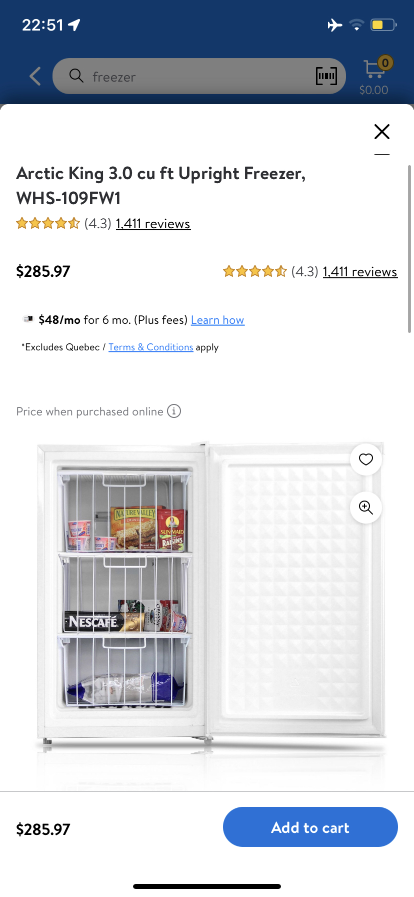 Arctic King 3.0 cu ft upright freezer *less than a year* image indicator(2)