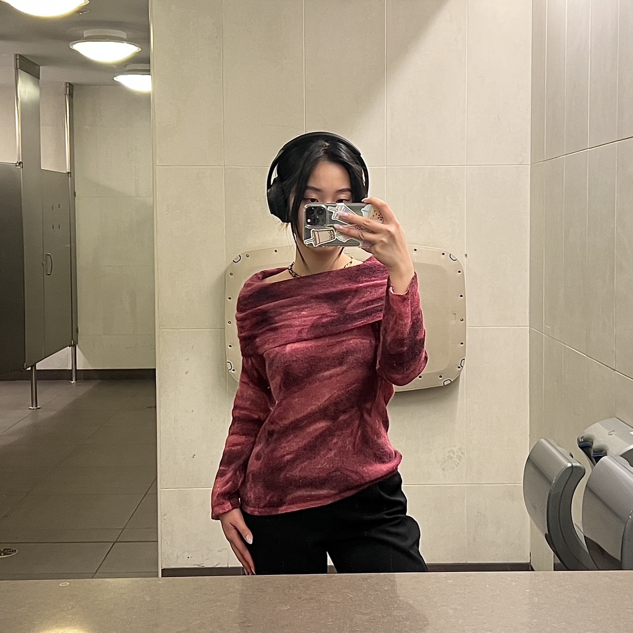 Mohair Blend Turtleneck Sweater in Pink image indicator(5)