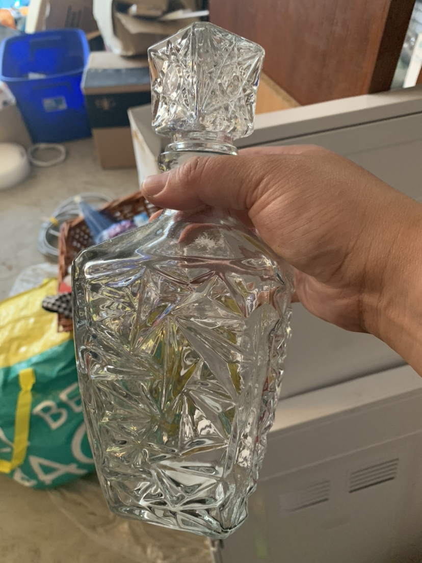 Clear glass alcohol bottle thumbnail