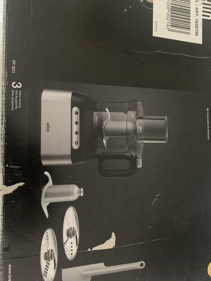 BRAUN FOOD PROCESSOR OPEN BOX WITH WARRANTY - photo 3