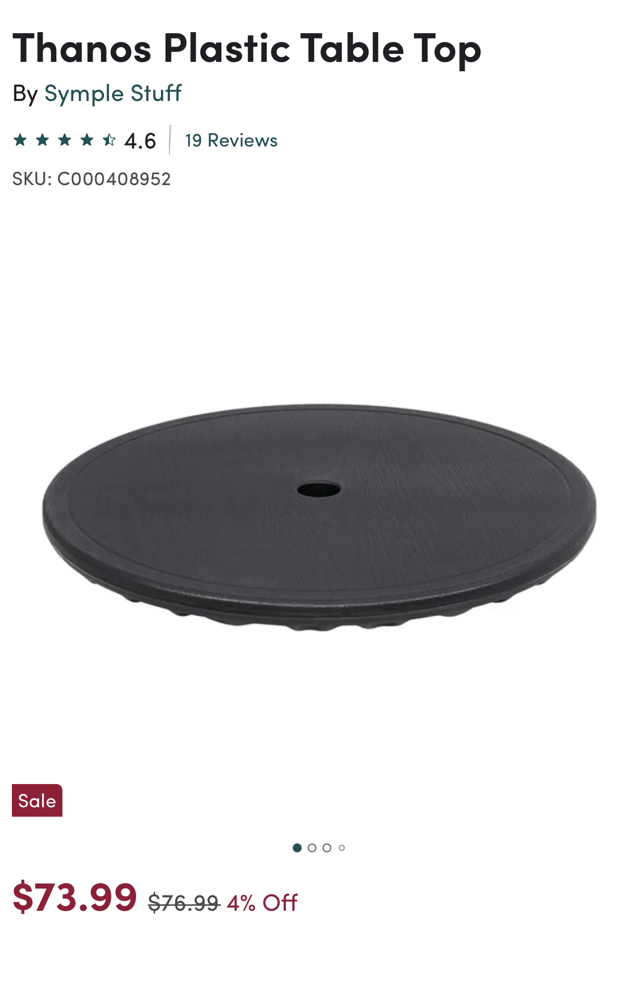 Plastic Table Top