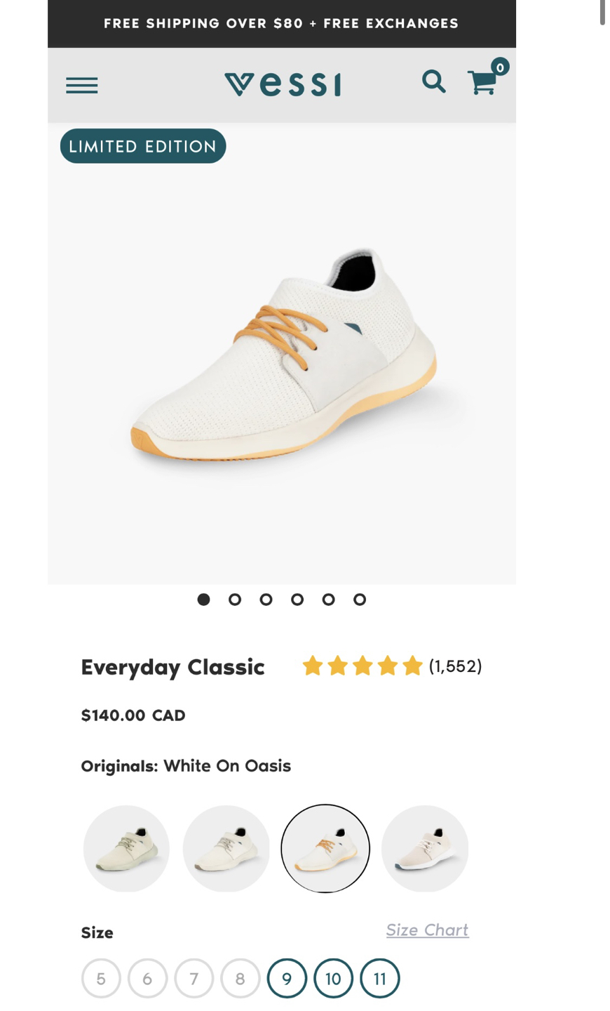 Vessi waterproof shoes SIZE 8 (never worn) - photo 2