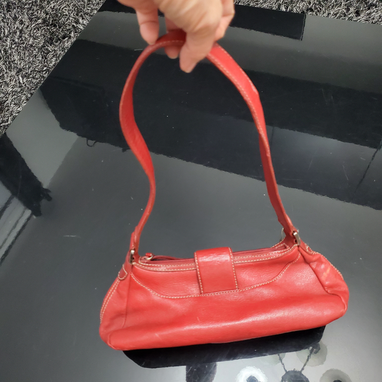 💰Red leather women's bag - photo 4