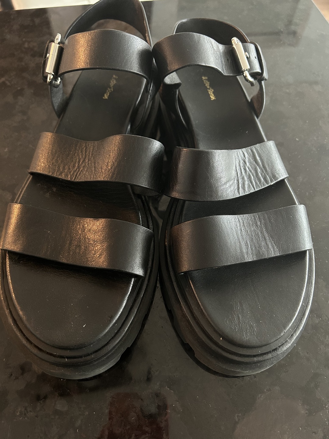 Black Chunky Sandals MOVING SALE, OFFER WELCOME thumbnail