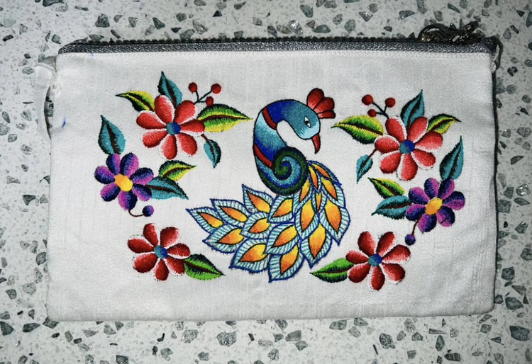 Hand painted Sling bag for travelling image indicator(2)