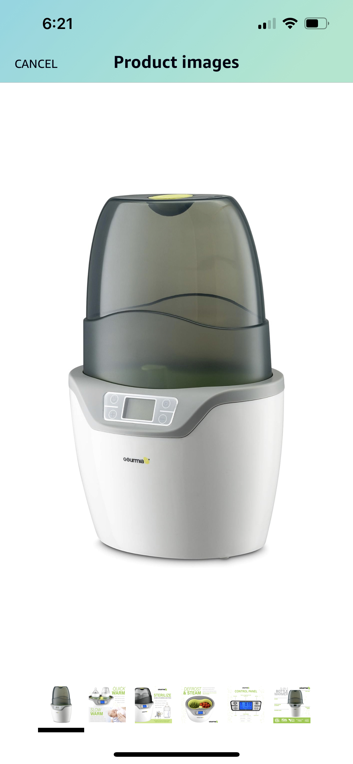Gourmia Jr. Double Baby Bottle Sterilizer and Warmer