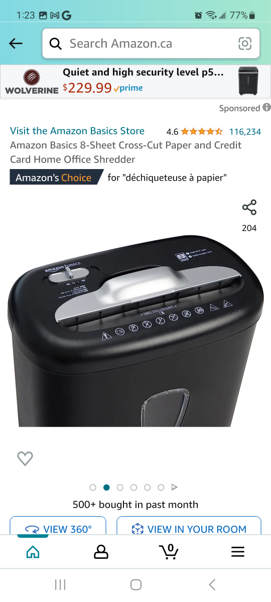 Amazon Basic Paper Shredder image indicator(2)