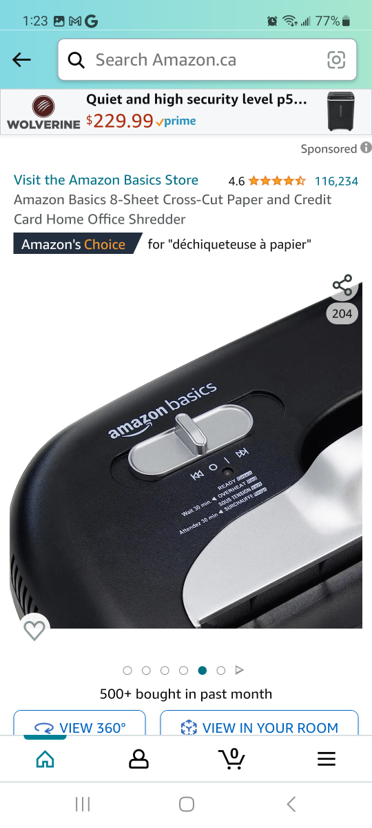 Amazon Basic Paper Shredder image indicator(3)