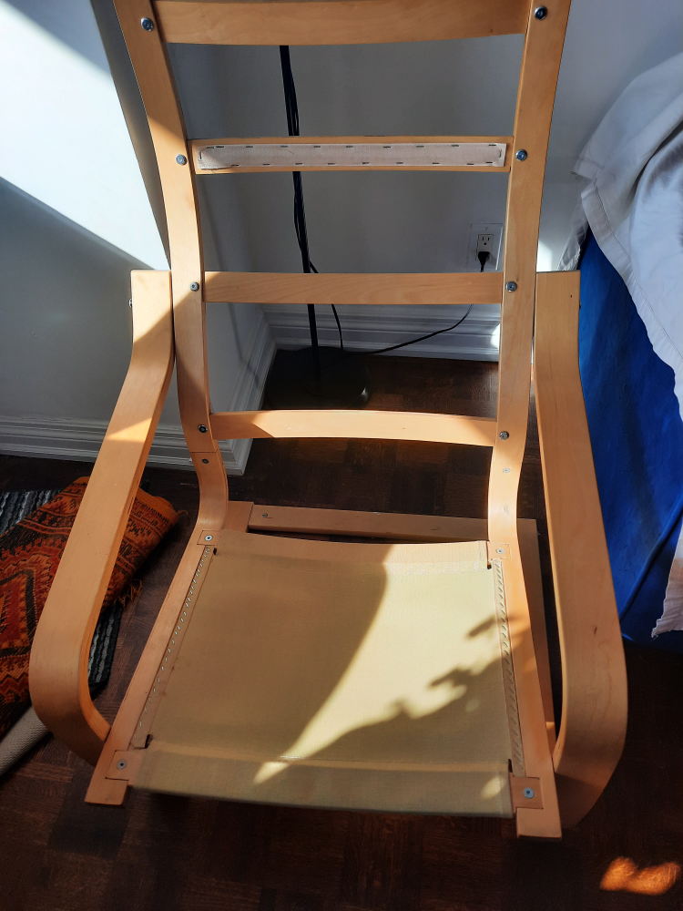 Ikea poang chair red  recliner, very good condition image indicator(2)