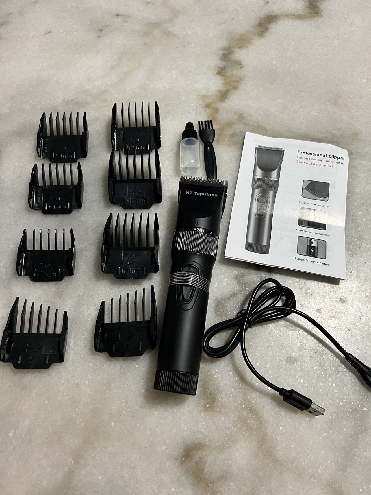 Cordless Rechargeable Hair Clippers Hair Trimmers Set image indicator(2)