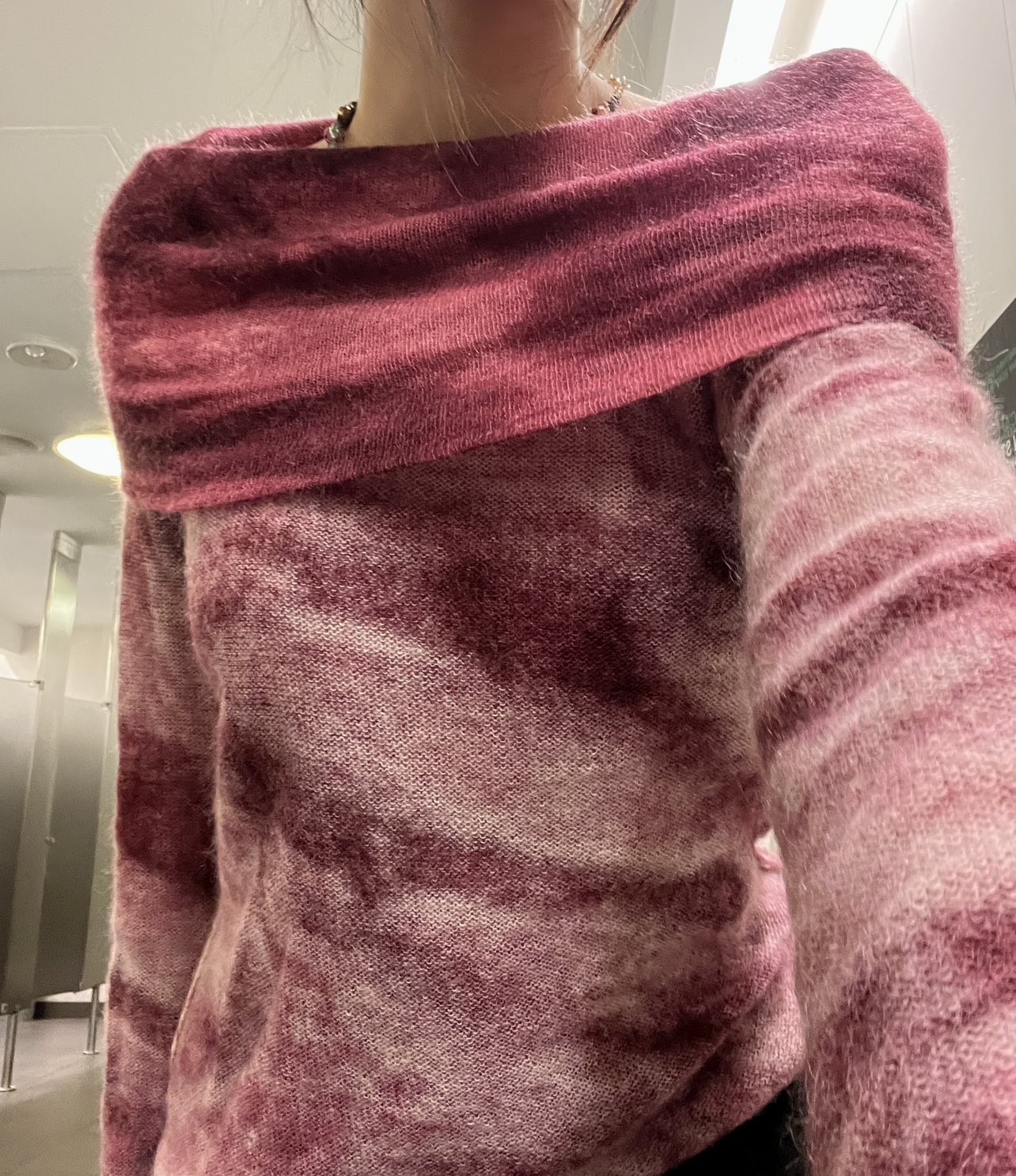 Mohair Blend Turtleneck Sweater in Pink image indicator(2)