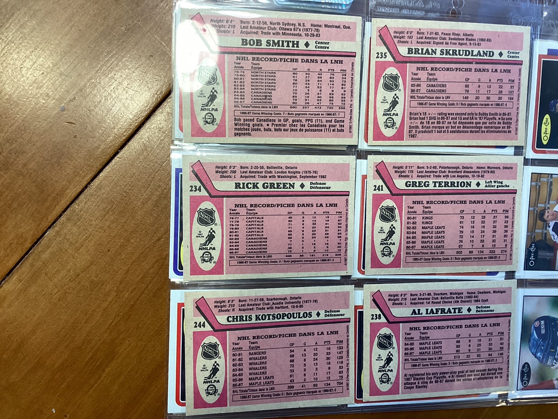 1980’s OPEE CHEE HOCKEY CARDS MAPLE LEAFS & CANADIENS image indicator(6)