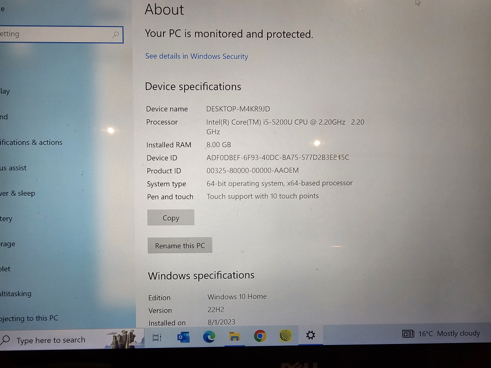 Dell 13"  XPS 9343 Touchscreen Laptop i5, 8GB Ram, 128 GB SSD - photo 5